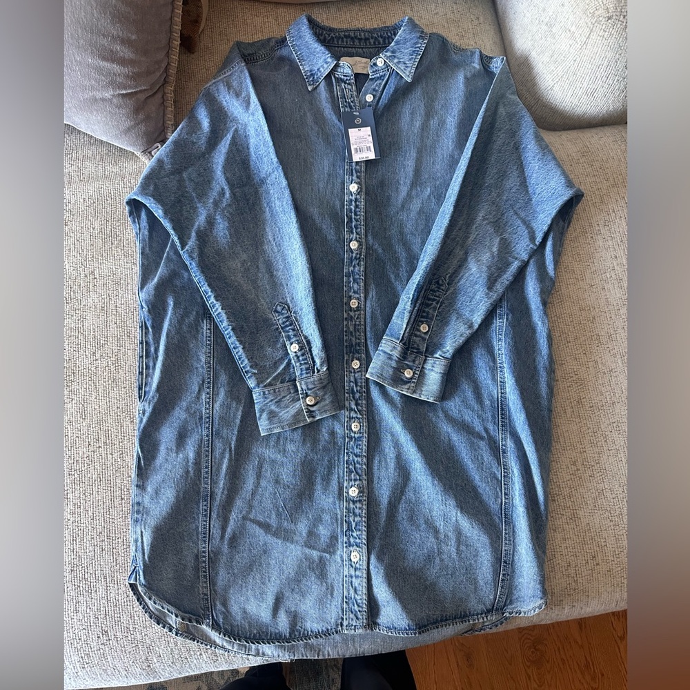 Universal Thread Blue Denim Shirt Dress